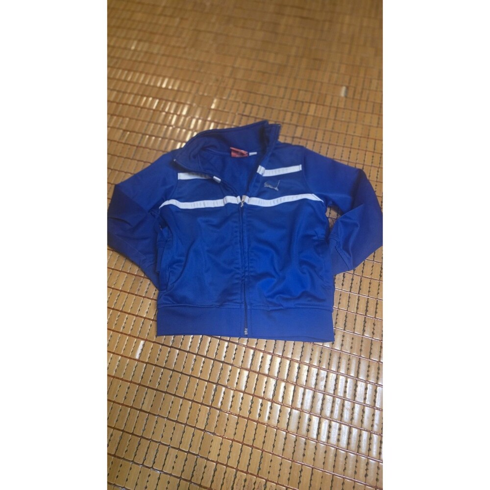Puma Youth Boys Full Zip Athletic Lightweight Athletic Track Jacket Size 4 Blue